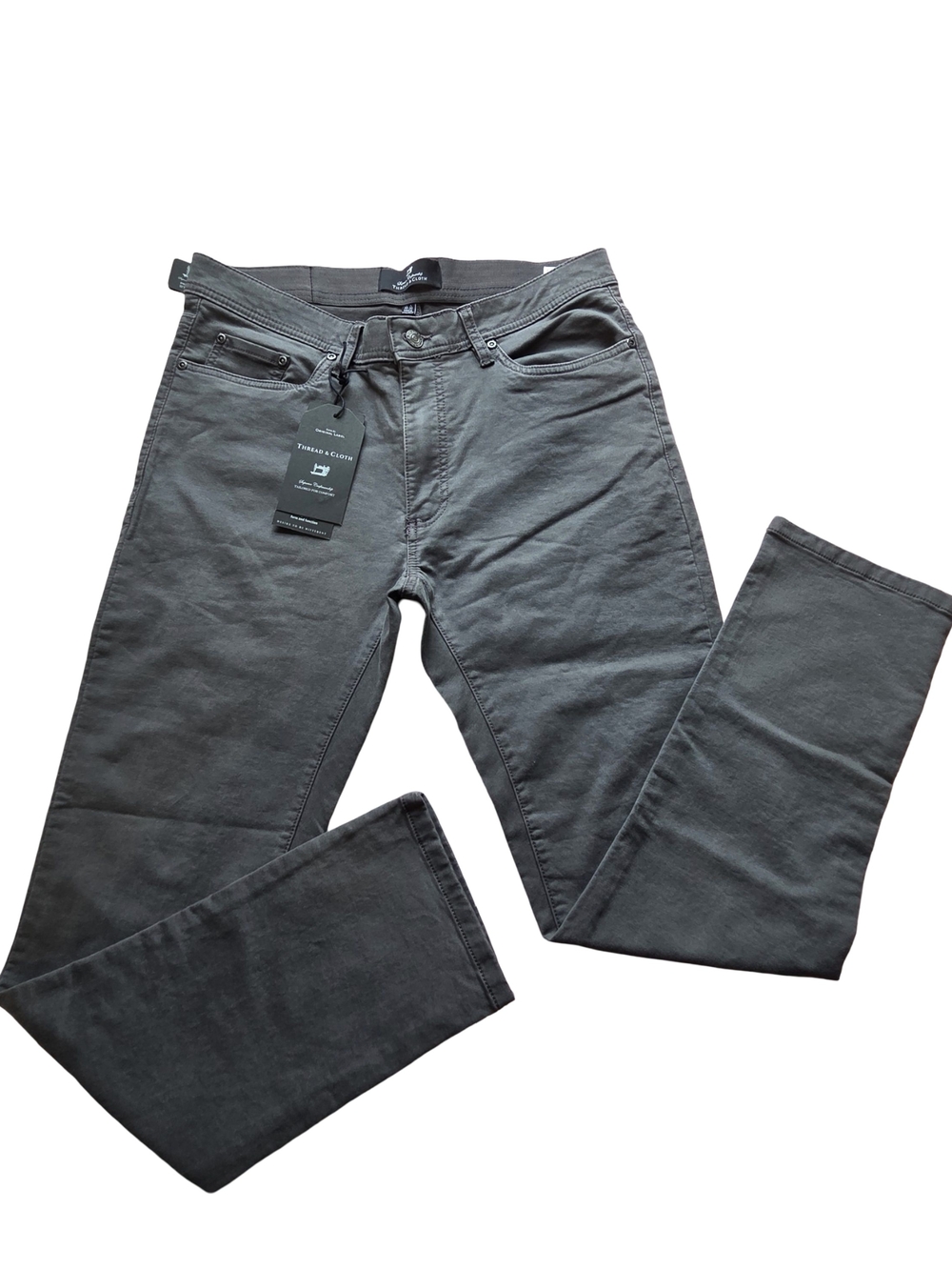 Thread & Cloth Slim Straight Men’s Jeans — Charcoal Gray